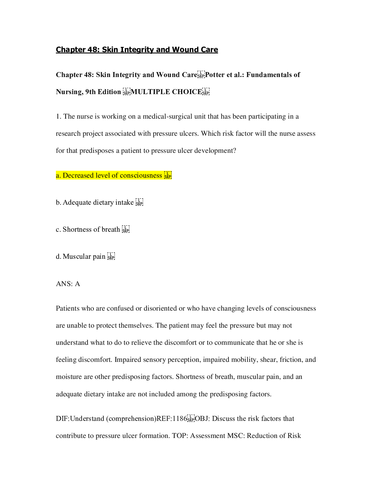 Preview of Chamberlain College of Nursing - NR 325 Exam 2 Study Guide for Funds